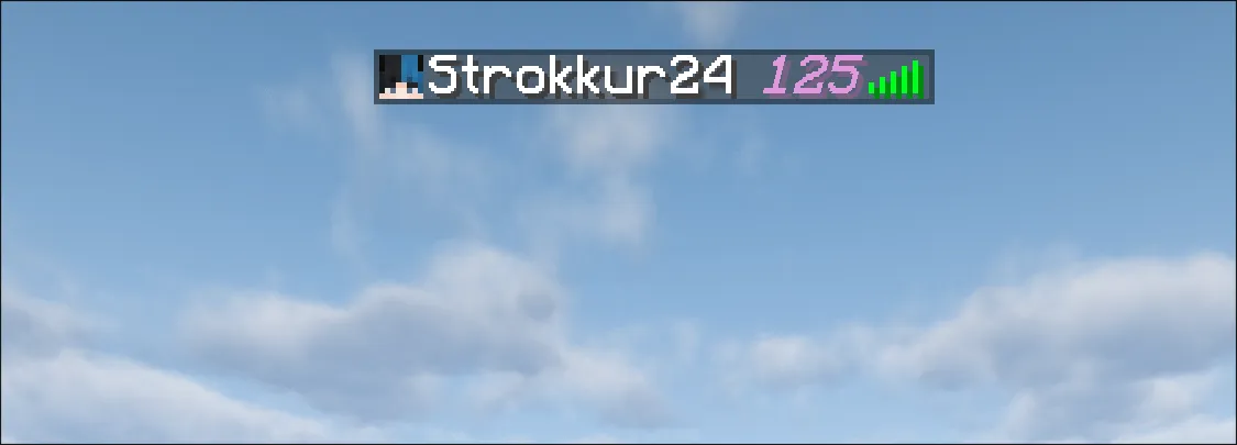 A preview of the player list display slot